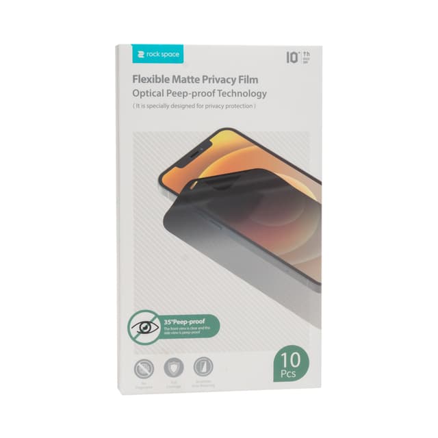 Матовая пленка для защиты информации на экране, Rock Space, 180F-01Y (6941402754020), Толщина 0.188 мм, Матовая, Самовосстановление, В упаковке 10 шт, Размер S (до 7 дюймов)