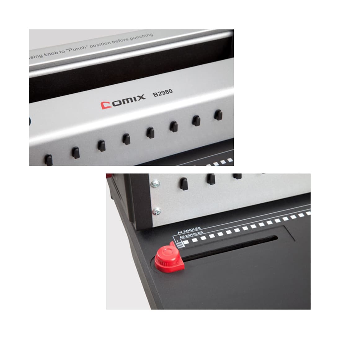 Переплётная машина, COMIX, B2980, на железную пружину, 120л./14,3мм., Чёрный