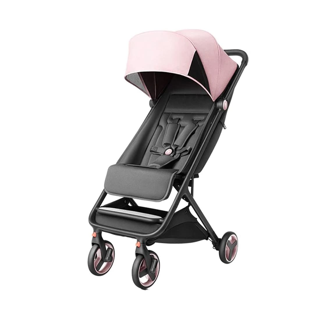 Детская коляска, Qborn, MITU, Folding Baby Stroller, Прогулочная, Складная конструкция, Защита от солнца UPF50+, Максимальная нагрузка 15кг, Розовый