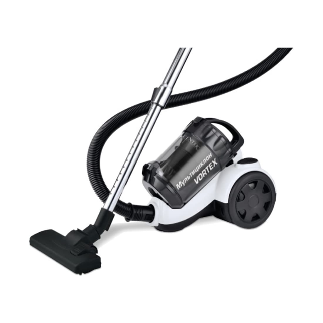 Пылесос, Centek, CT-2528, Мультициклон, 2000/350Вт, Стакан 1,5 л, Телескоп металл трубка, Белый/черный