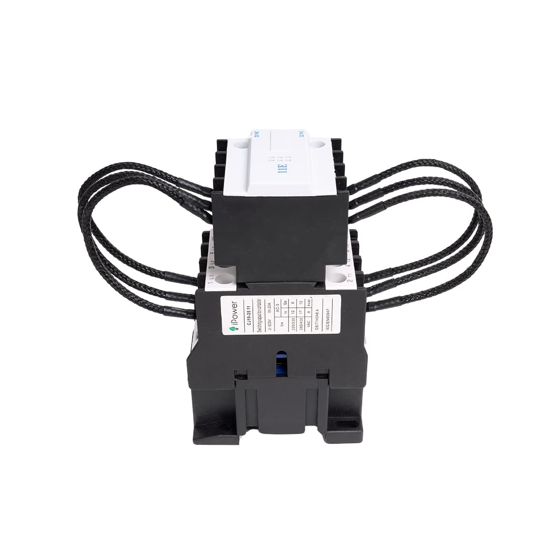 Контактор КРМ, iPower, CJ19-25A, 10кВАр 1НО+1НЗ 230В