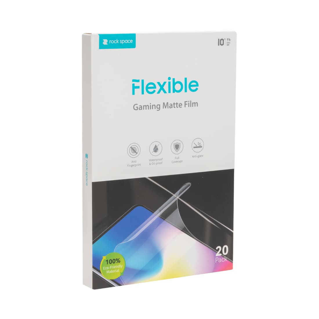 Игровая матовая пленка, Rock Space, 195MS-01Y (6941402767747), Толщина 0.14 мм, Матовая, Самовосстановление, В упаковке 20 шт, Размер M (до 9 дюймов)