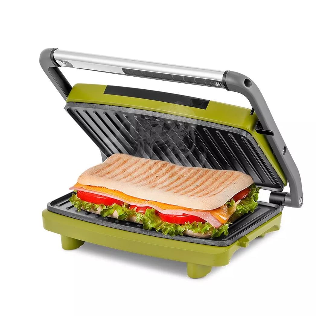 Бутербродница, Kitfort, КТ-3626, Мощность 750 Вт, Индикация работы, Антипригарное покрытие, Цвет зеленый