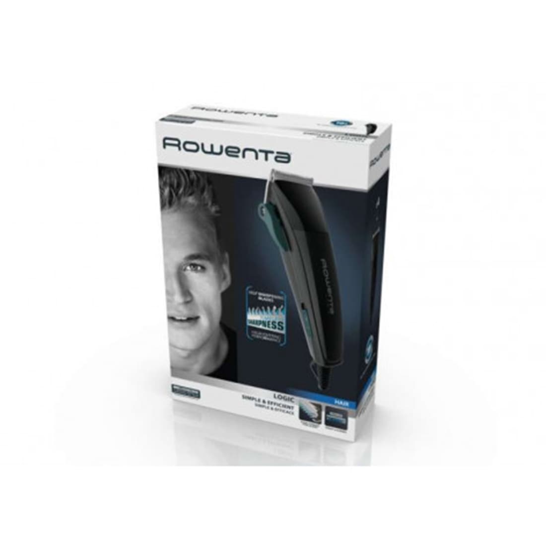 Машинка для стрижки, Rowenta, TN1700D8, Нержавеющая сталь, 4 съёмные насадки, Черный