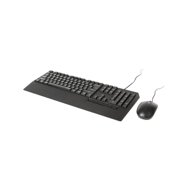 Комплект Клавиатура + Мышь, Rapoo, NX2000, USB, Кол-во стандартных клавиш 104, 1600 dpi, Длина кабеля 1,5 метра, Анг/Рус/Каз, Чёрный