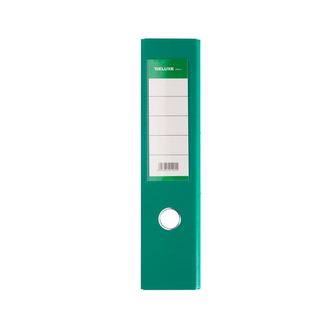 Папка-регистратор с арочным механизмом, Deluxe, Office 3-GN36 (3" GREEN), А4, 70 мм, 1200 мкм. (2 мм.), PVC/PVC, Разборная, зелёный