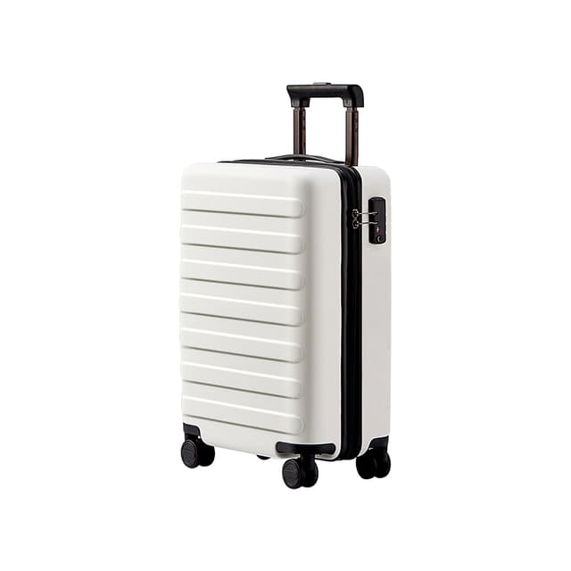 Чемодан, NINETYGO, Rhine Luggage -20'' (New version), 6941413216678, 4-7 комплектов одежды, 3,1кг, 38л, 56,5*36,5*23 см, Поликарбонат, Боковой ручки нет, Белый