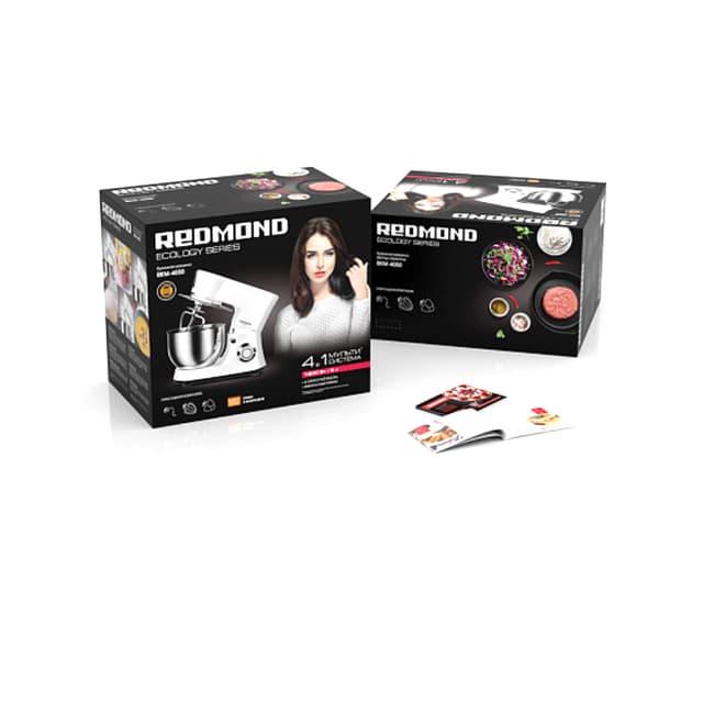 Кухонная машина, Redmond, RKM-4050, Белый металлик,Максимальная мощность1200 Вт,Количество скоростей работы 6,Номинальная мощность 800 Вт