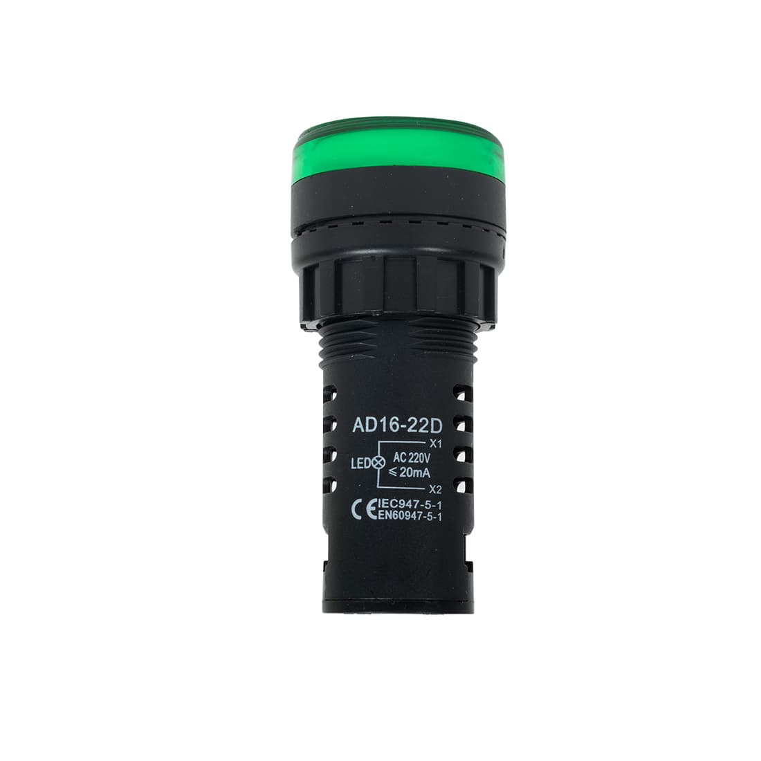 Лампа светодиодная, Deluxe, AD16-22D, (зелёная), АС 230V