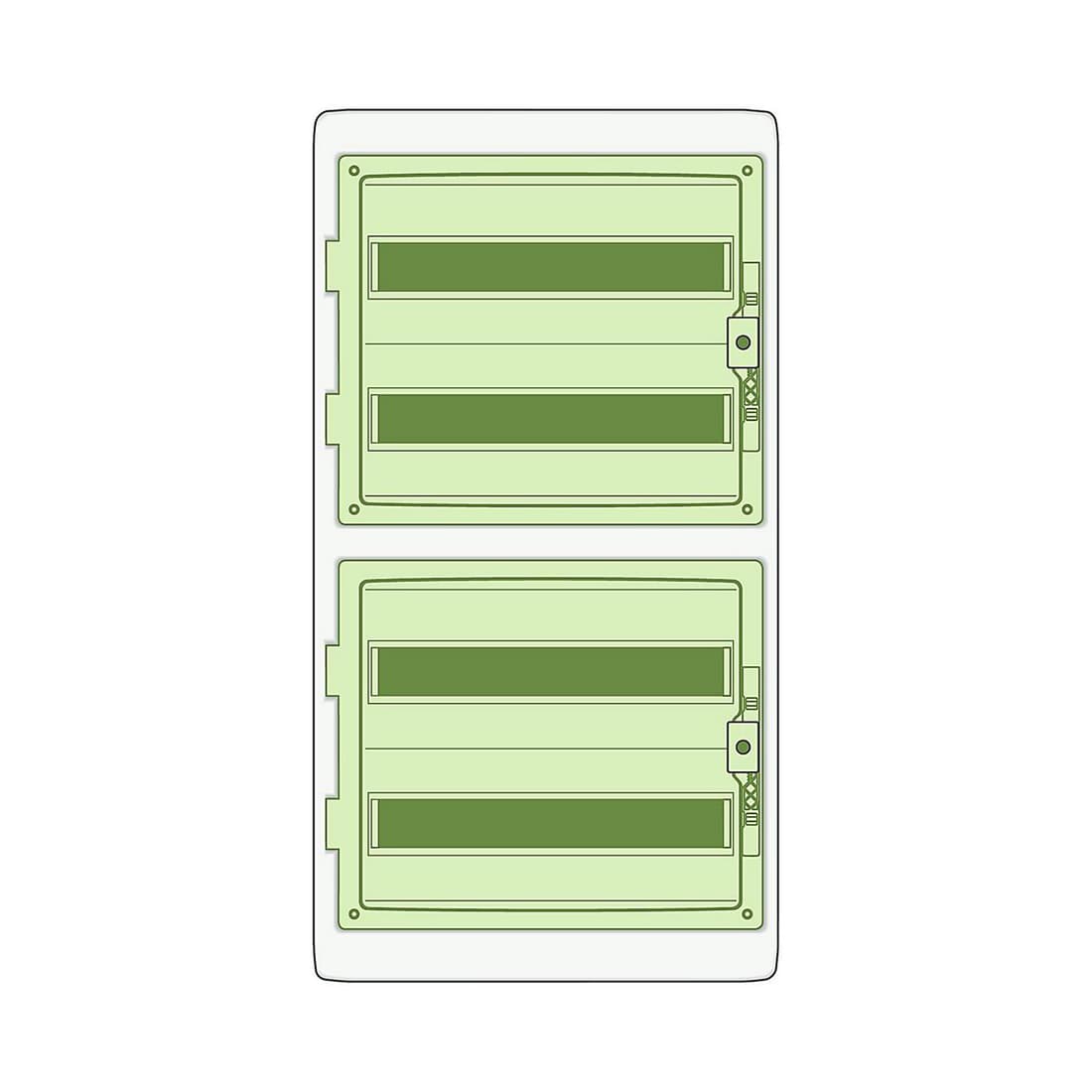 Пылевлагозащищенный щит, SE, 13987, Kaedra 4x18 модули IP65