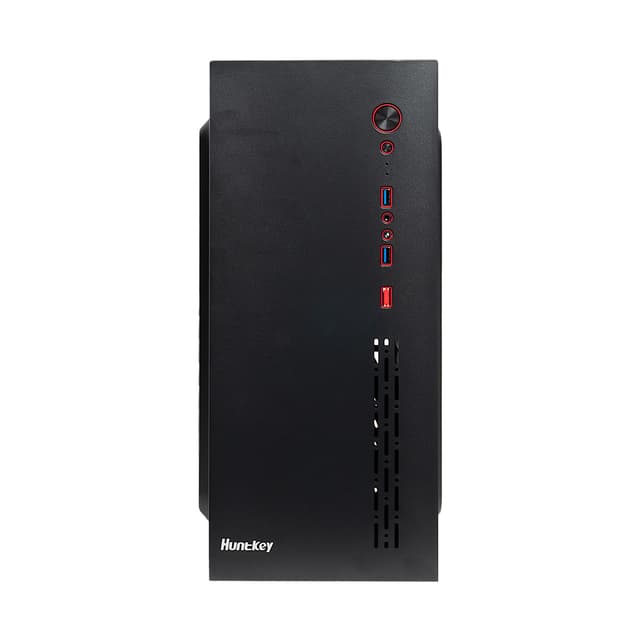 Компьютерный корпус, HuntKey, HK360, ATX/Micro ATX, USB 2*3.0, HD-Audio+ Mic, Высота процессорного кулера до 155мм, Длина VGA до 330мм, 1*3.5"/2*2.5", Толщина 0,45мм, 345x180x412мм, Без Б/П, Черный