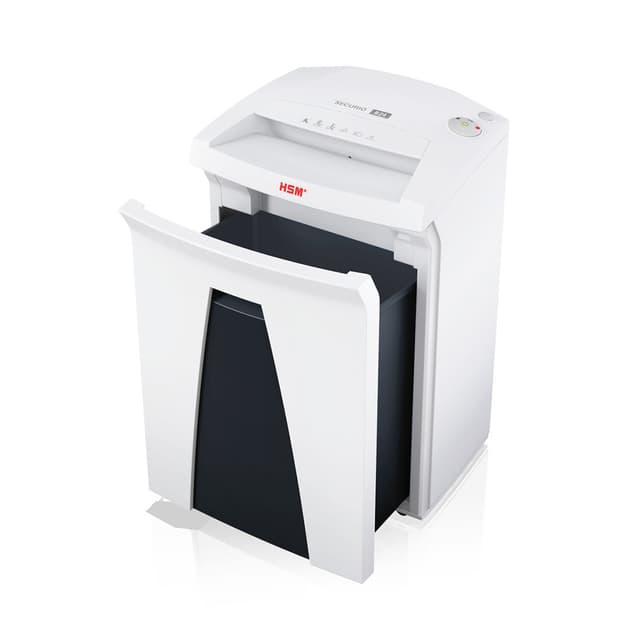 Шредер, HSM, SECURIO B24 (1.9x 15mm) 1782111, фрагмент 1.9x 15мм, P-5, режущая способность 9-11л, Ёмкость корзины 35л, Уничтожение кредитные карты/Скрепы, ножи из твёрдой стали, белый