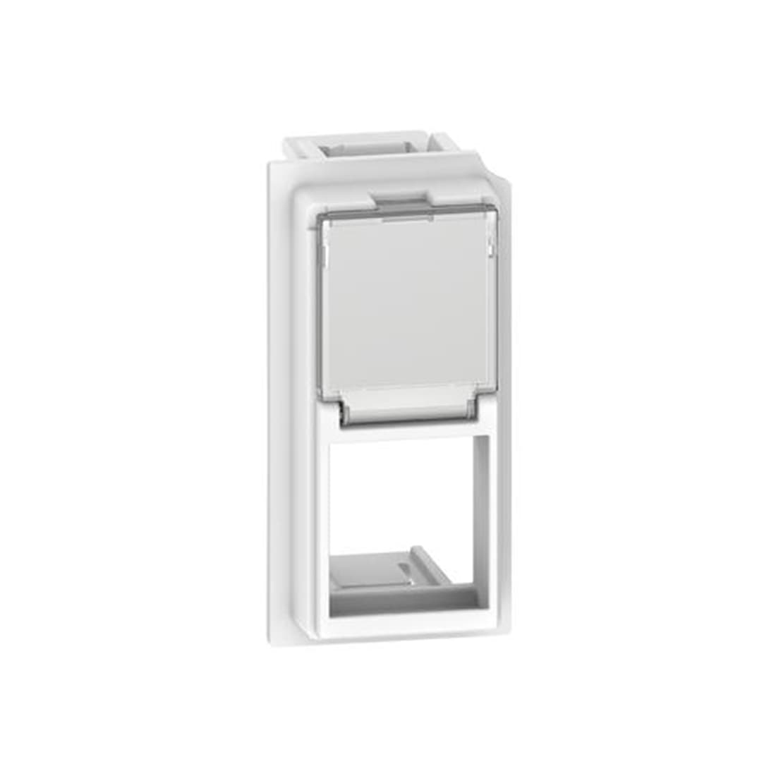 Лицевая панель, Bticino, KW07K, Living Now для адаптеров Keystone RJ45 1 модуль белый