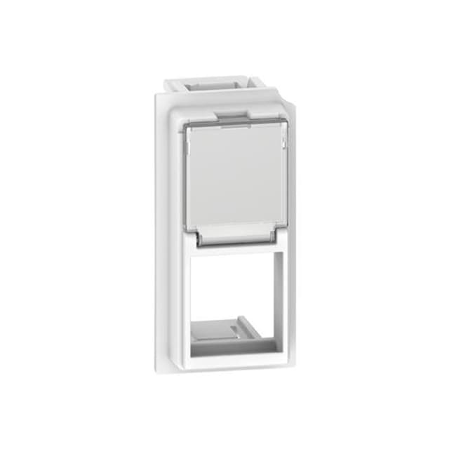 Лицевая панель, Bticino, KW07K, Living Now для адаптеров Keystone RJ45 1 модуль белый