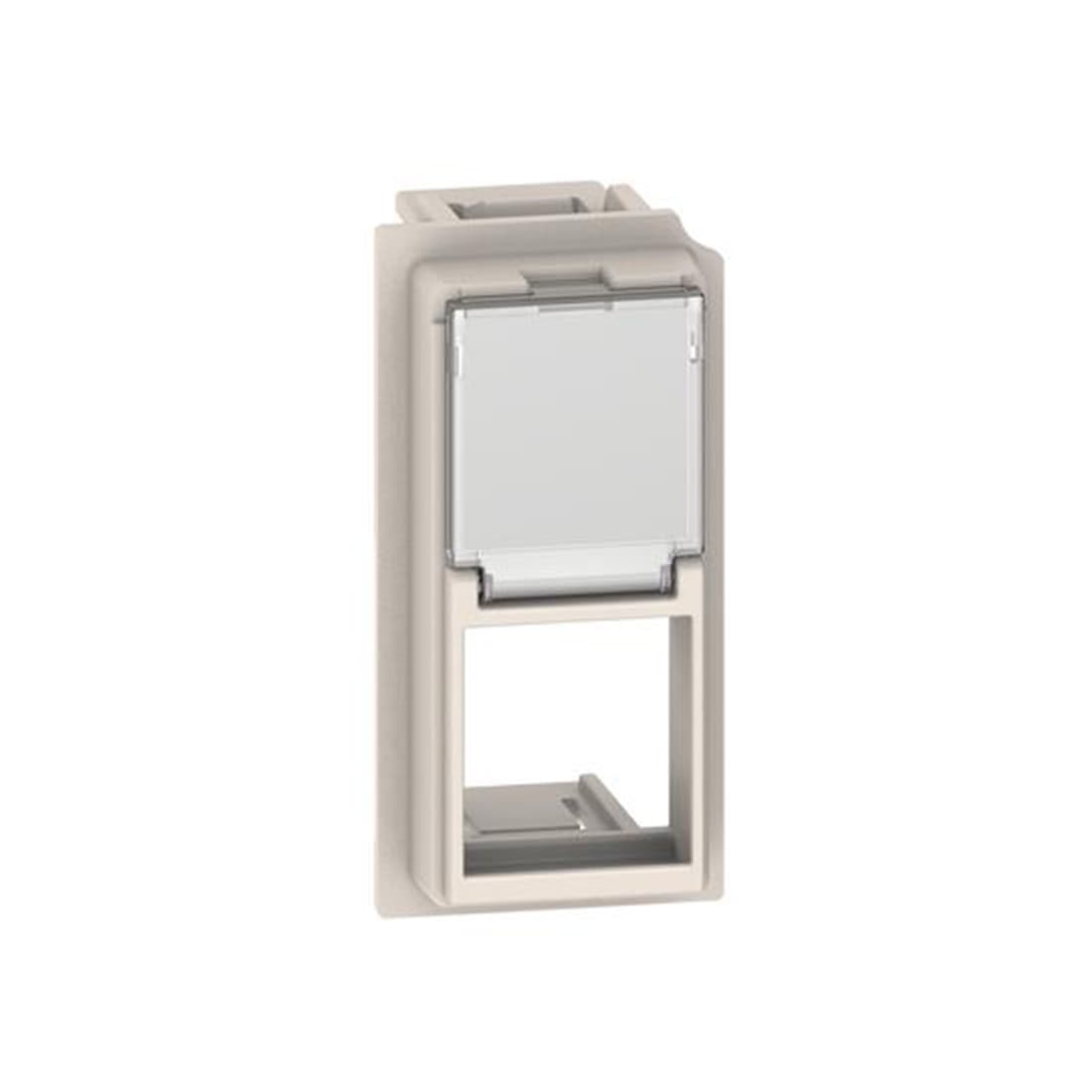 Лицевая панель, Bticino, KМ07K, Living Now для адаптеров Keystone RJ45 1 модуль песочный