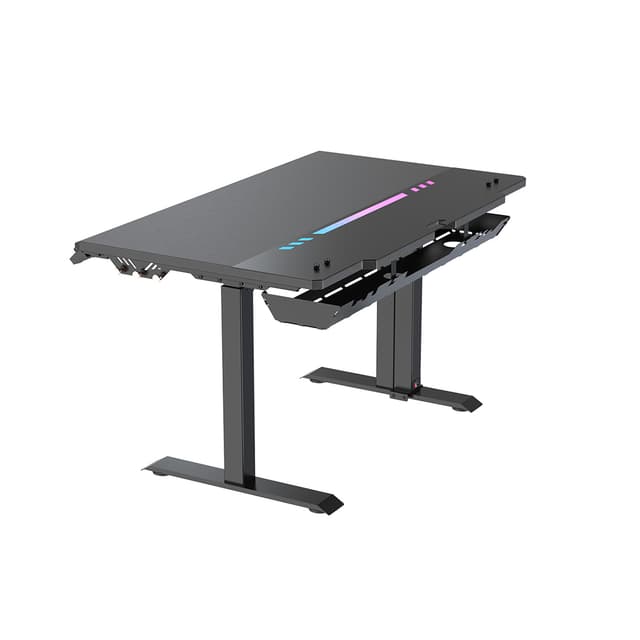 Компьютерный стол, DX Racer, GD/1200TPMDF/N, Tidal series, Размер L - Длина 120см, Материал Сталь, Регулировка высоты 67 - 104см, 2 коробки ( в комплекте столешница+металл основание), 120*75*67 (104)см, Чёрный