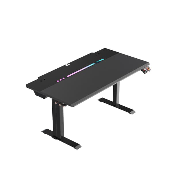 Компьютерный стол, DX Racer, GD/1400TPMDF/N, Tidal series, Размер XL - длина 140см, Материал Сталь, Регулировка высоты 66,6 - 104см, 2 коробки ( в комплекте столешница+металл основание), 140х75х2,5см, Чёрный