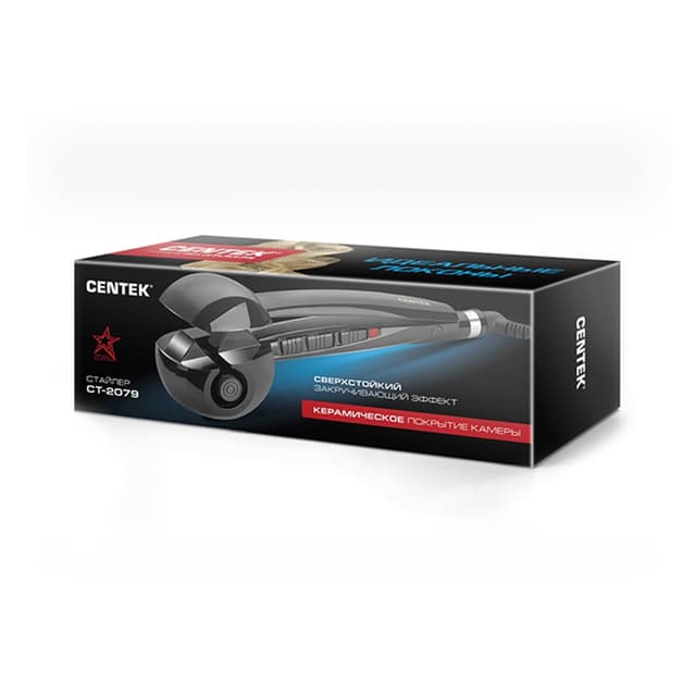 Щипцы, Centek, CT-2079, 50Вт, Автоматическая завивка, Керамическое покрытие камеры, Таймер