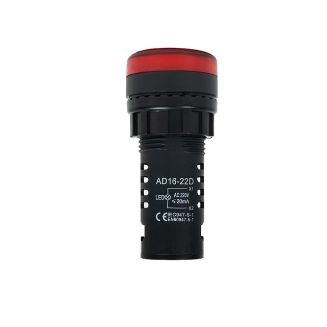 Лампа светодиодная, Deluxe, AD16-22D, (красная), АС 230V