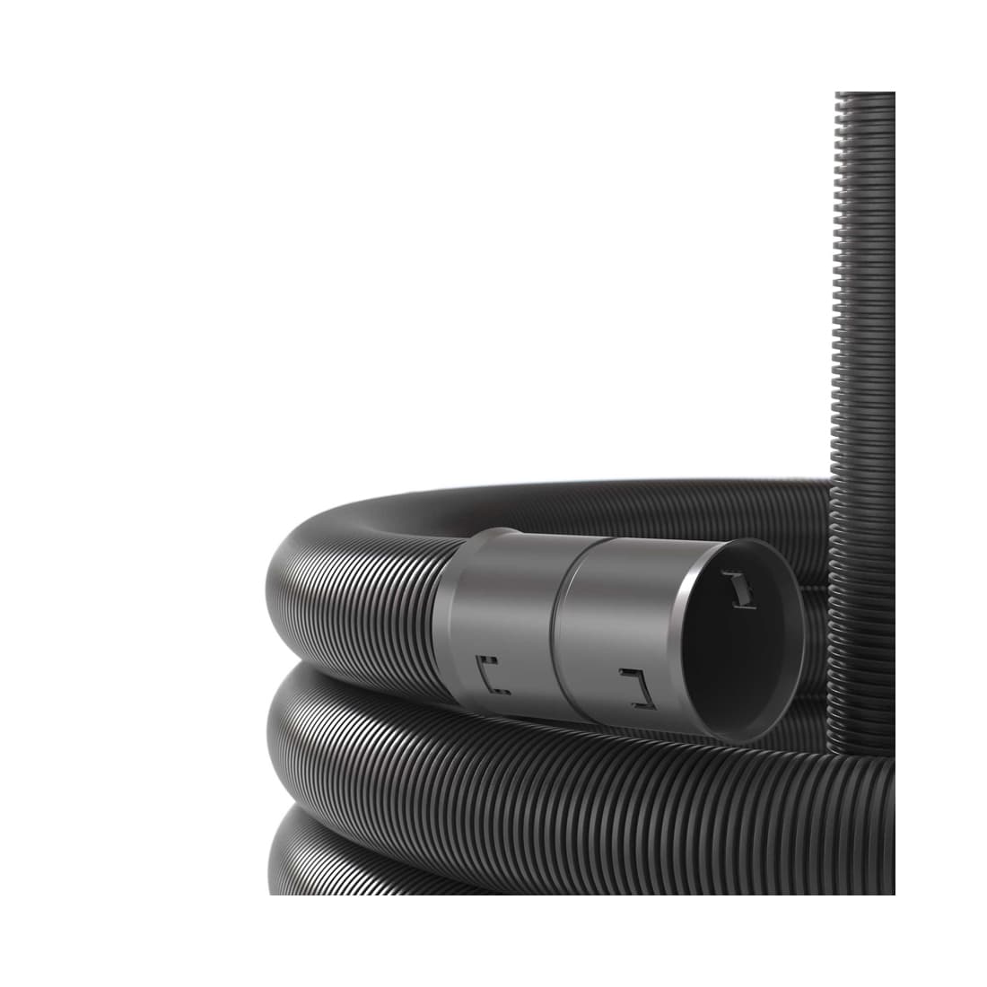 Труба ПНД гибкая двустенная для кабельной канализации, DKC, 121950A, д.50мм с протяжкой, SN13, 500Н, в бухте 100м, цвет черный