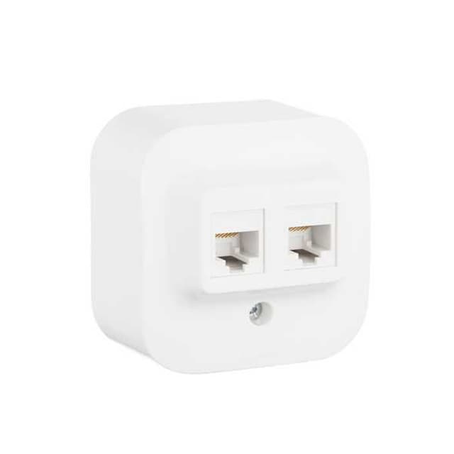 Розетка двойная, Legrand, 782428, Forix RJ 45 кат.5е IP20 накладная белый