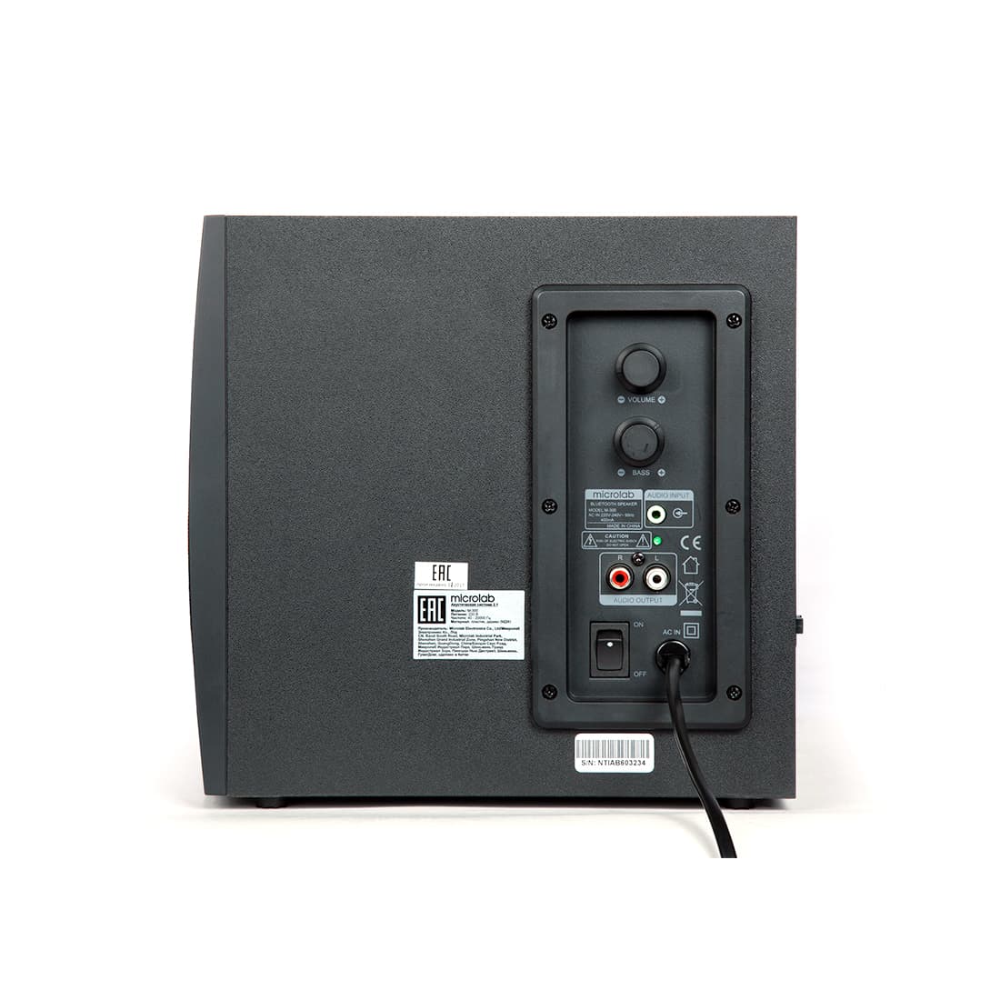 Акустическая система, Microlab, M300, 2.1, 38Вт (12Вт*2+14Вт), Выход 2RCA, Вход 3,5 MiniJack, Чёрный