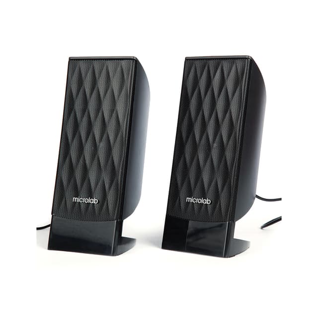 Акустическая система, Microlab, M300, 2.1, 38Вт (12Вт*2+14Вт), Выход 2RCA, Вход 3,5 MiniJack, Чёрный