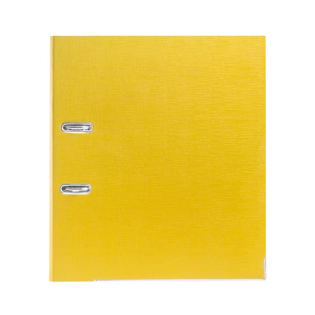 Папка-регистратор с арочным механизмом, Deluxe, Office 3-YW5 (3" YELLOW), А4, 70 мм, 1200 мкм. (2 мм.), PVC/PVC, Разборная, желтый