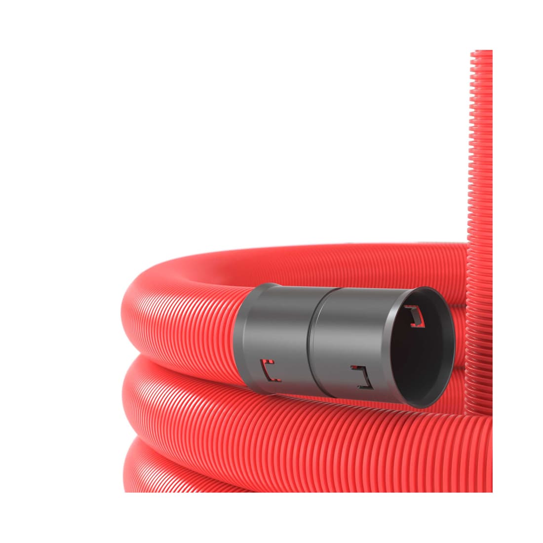 Труба ПНД гибкая двустенная для кабельной канализации, DKC, 121911, д.110мм, 50м, цвет красный
