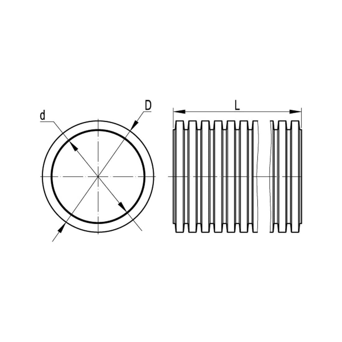 Труба ПНД гибкая двустенная для кабельной канализации, DKC, 121911, д.110мм, 50м, цвет красный