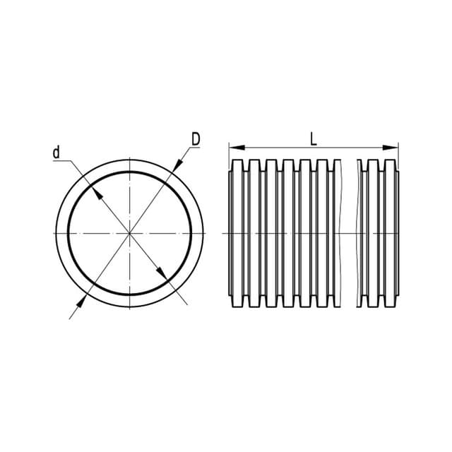 Труба ПНД гибкая двустенная для кабельной канализации, DKC, 121911, д.110мм, 50м, цвет красный