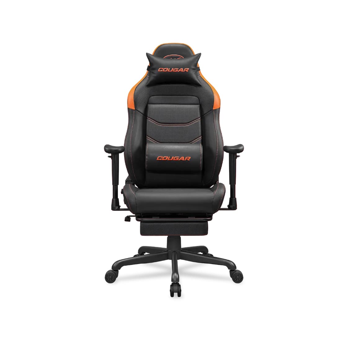 Игровое компьютерное кресло, Cougar, Explore Neo, Искусственная кожа PU AIR, (Ш)57*(Г)51*(В)129,5 (138,5) см, Чёрно-Оранжевый