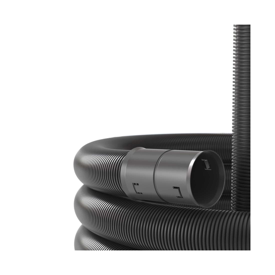 Труба ПНД гибкая двустенная для кабельной канализации, DKC, 121911A, д.110мм с протяжкой, SN8, 500Н, в бухте 50м, цвет черный