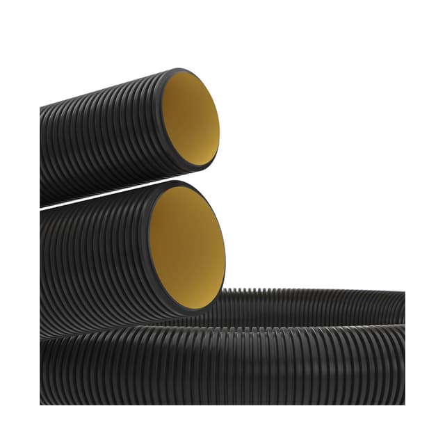Труба ПНД гибкая двустенная для кабельной канализации, DKC, 121911A, д.110мм с протяжкой, SN8, 500Н, в бухте 50м, цвет черный