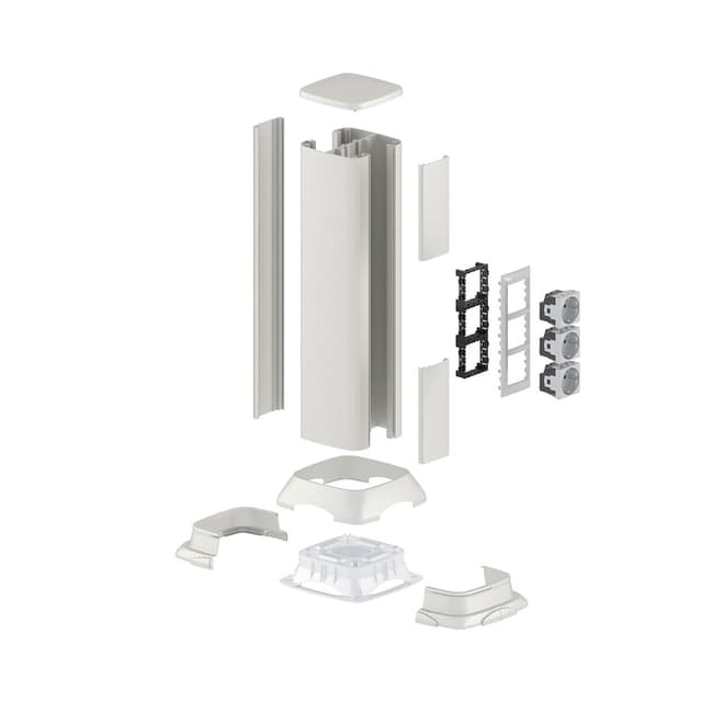 Алюминиевая колонна, DKC, 19551, 0.5м светло-серебристый металлик