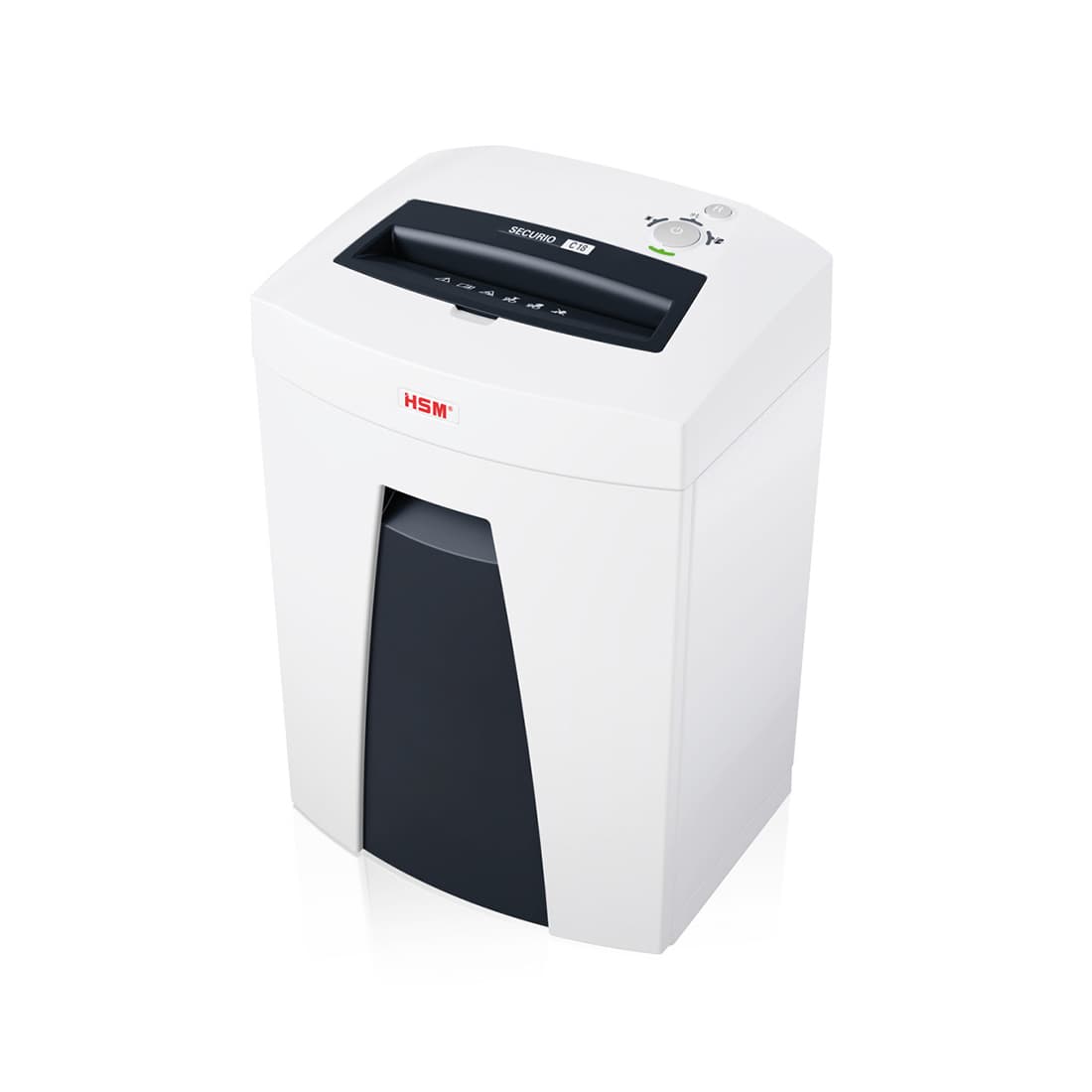 Шредер, HSM, SECURIO C18 (3.9x 30mm) 1913121, фрагмент 3.9x 30мм, P-4, режущая способность 8-9л, Ёмкость корзины 25л, Уничтожение кредитные карты/Скрепы, ножи из твёрдой стали, белый
