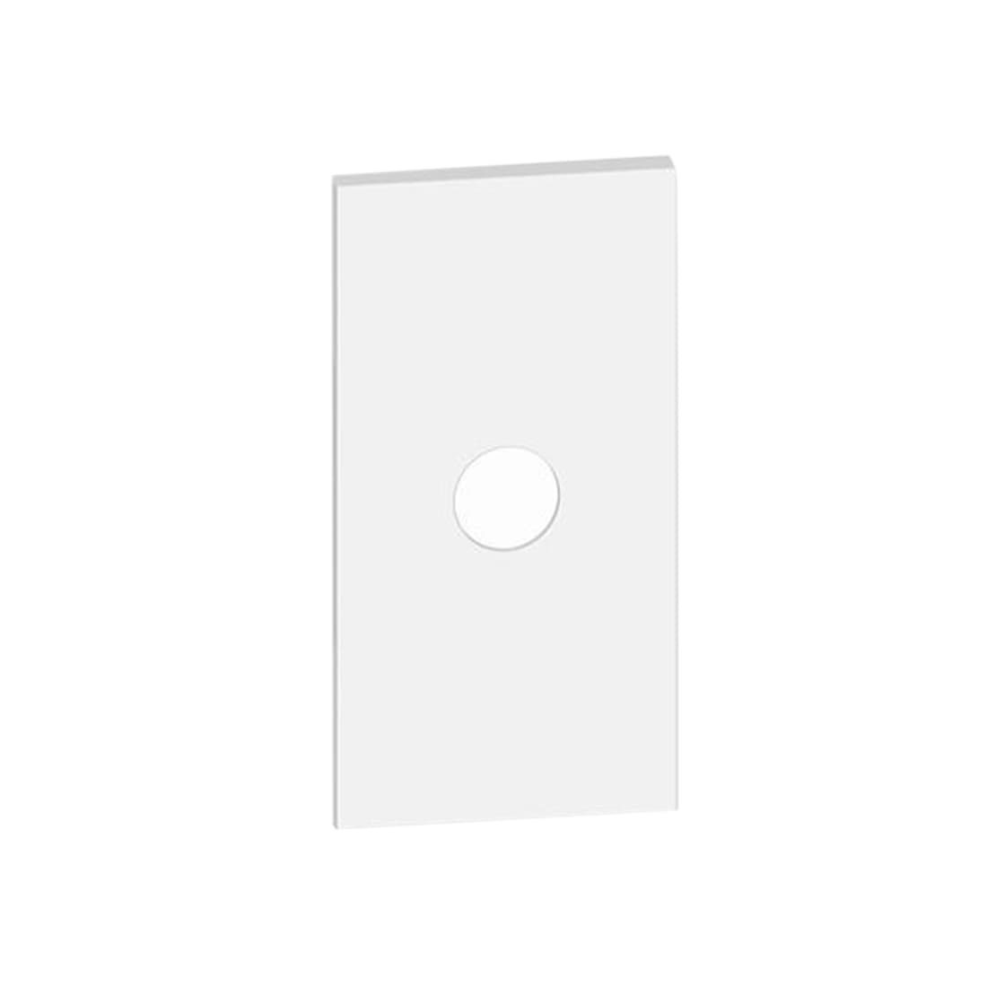 Лицевая панель, Bticino, KW08М2, Living Now для TV розеток и каб. выводов с 1 отверстием 2 модуля белый