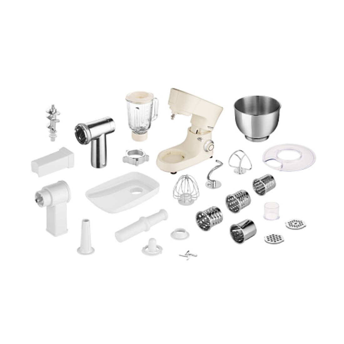 Кухонная машина, Redmond, RKM-4040, Бежевый,Максимальная мощность 1200 Вт, Количество скоростей работы 6,Напряжение 220-240 В, 50 Гц, Материал корпуса пластик