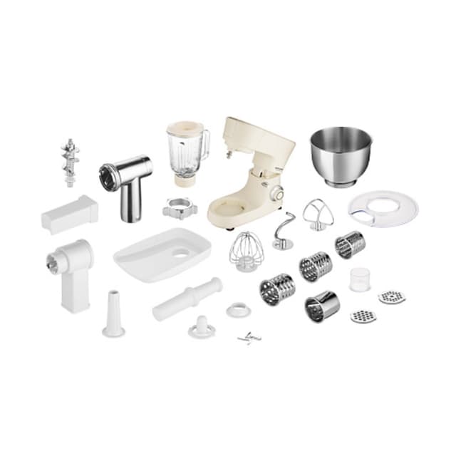 Кухонная машина, Redmond, RKM-4040, Бежевый,Максимальная мощность 1200 Вт, Количество скоростей работы 6,Напряжение 220-240 В, 50 Гц, Материал корпуса пластик