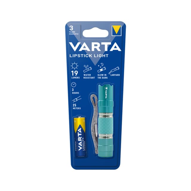 Светодиодный фонарь, VARTA, LED Lipstick Light, Blue, 0,5Вт, Источник питания: 1 батарейка типа АAA в комплекте, Пластик, Голубой