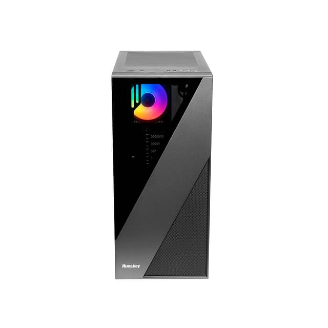 Компьютерный корпус, Huntkey, GX660T, ATX/Micro ATX, USB 1*3.0/2*2.0, HD-Audio+Mic, Кулер 3*12см ARGB, Высота процессорного кулера до 160 мм, Длина VGA до 330мм, 2*3.5"/3*2.5", Слот 7, Толщина 0,5мм, 395x210x486мм, Без Б/П, Чёрный