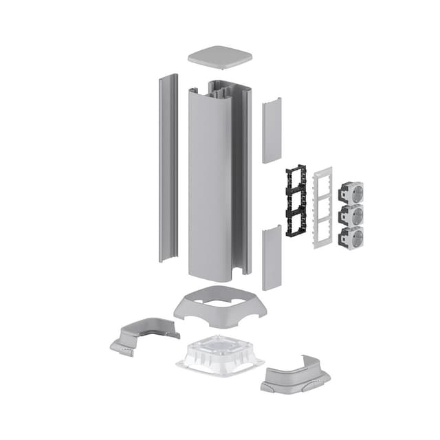 Алюминиевая колонна, DKC, 19554, 0.5м темно-серебристый металлик