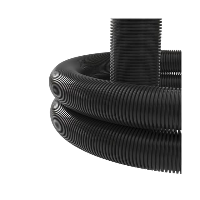 Труба ПНД гибкая двустенная, DKC, 151940100, для открытой прокладки, д.40мм, SN23, 450Н, УФ, с протяжкой, в бухте 100м, цвет черный