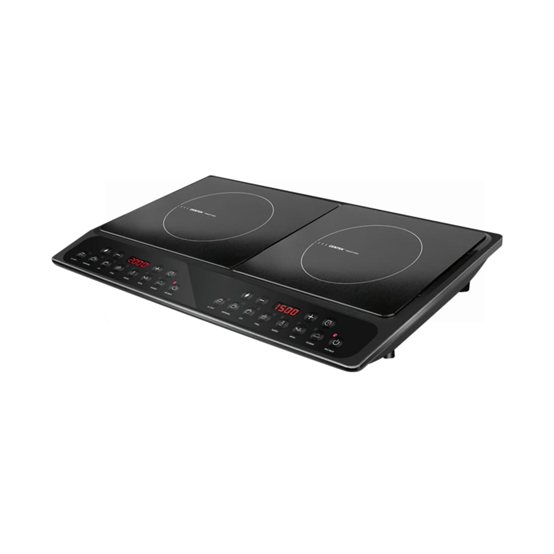 Индукционная плита, Centek, CT-1514, 3500Вт, 2 конфорки, 8 наст мощ-ти, 7 программ, Таймер, LED, Черный