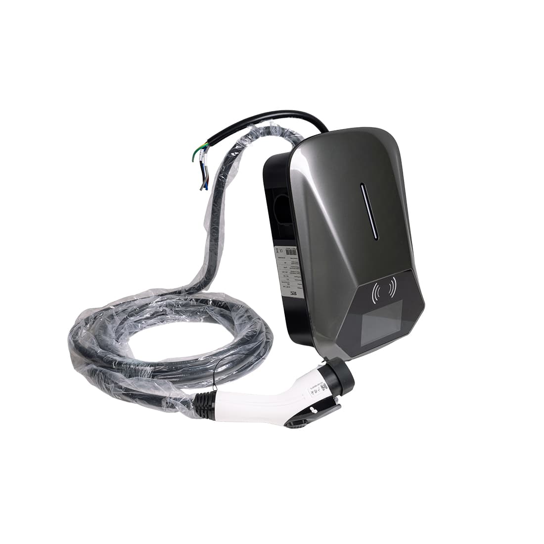 Автомобильная зарядная станция, SVC, AC GB/T - 22кВт, Мощность: 22000Вт, Выходное напряжение: 400В, Максимальный ток: 32А, Тип разъема для зарядки: GB/T кабель, Длина кабеля: 5 м, Дисплей 4.3" для контроля параметров в реальном времени, Защита от перегрева, перегрузки, короткого замыкания, Габариты Ш*В*Г: 270*400*190,51(мм), Настенное крепление