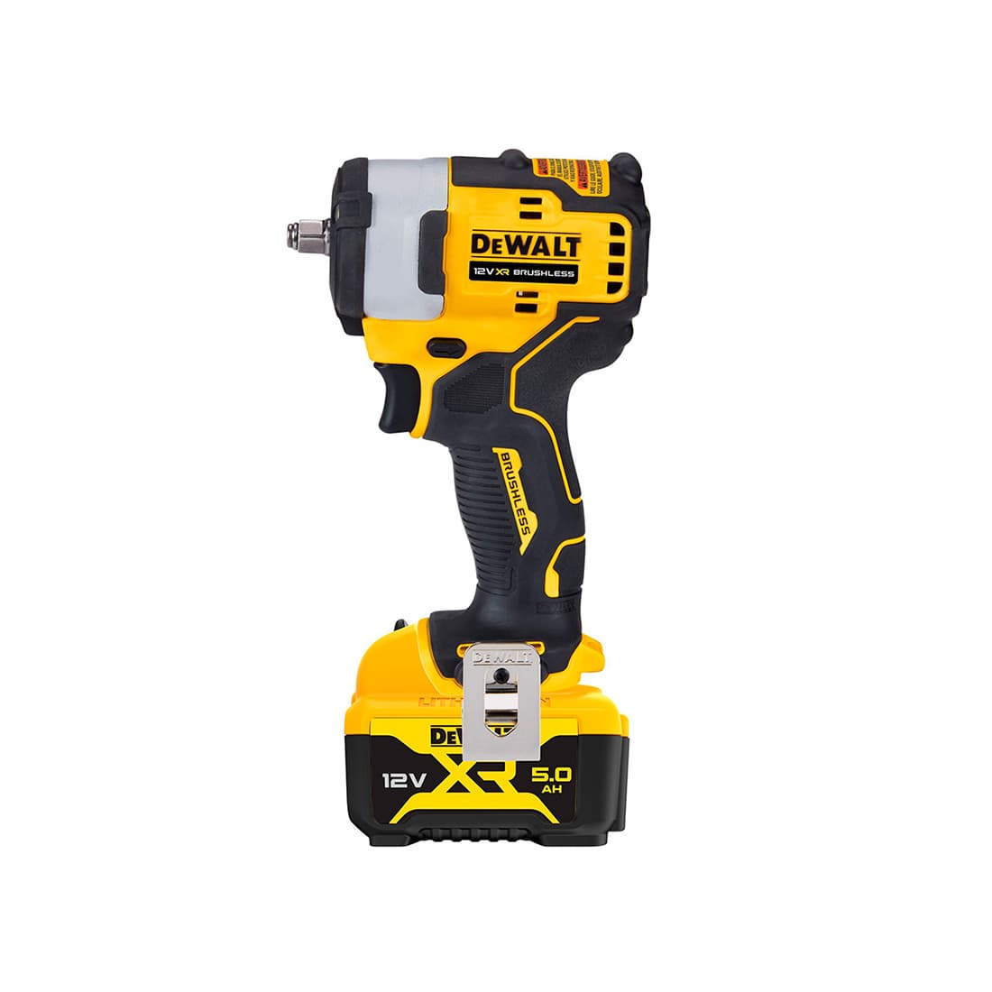 Гайковерт, DeWALT, DCF903P1-QW, 12 В XR бесщёточный импульсный гайковерт, 3/8'', кр.момент 339 Нм, предельный момент (на срыв) 500 Нм, 3250 уд/мин., 2850 об/мин., 1 батарея Li-Ion 5Ач, зарядное утройство, TSTAK, вес 1.0 кг.