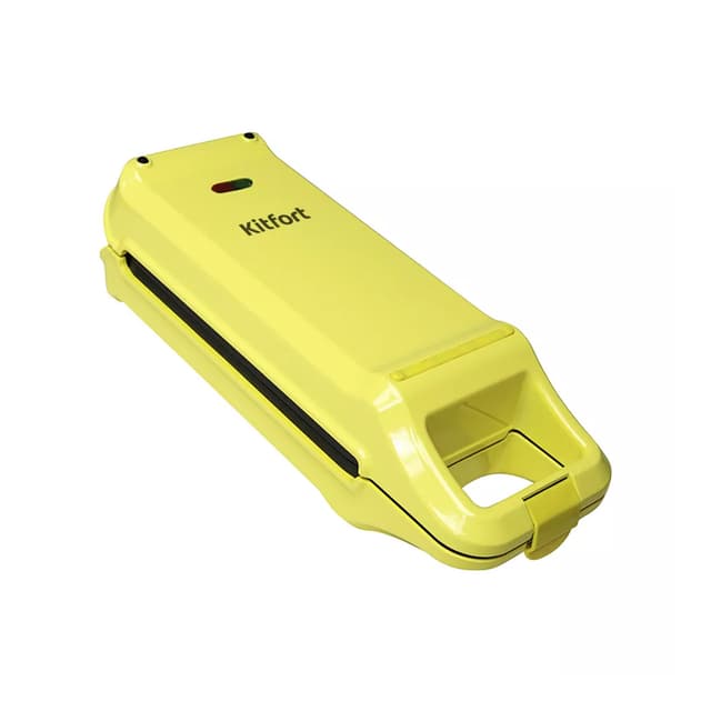 Вафельница, Kitfort, КТ-1611, Форма бельгийских вафель, Нагрев двух панелей, Cветовой индикатор включения и готовности к работе, Отсек для хранения шнура, Длина шнура 0,7м, Мощность 640 Вт, Желтый