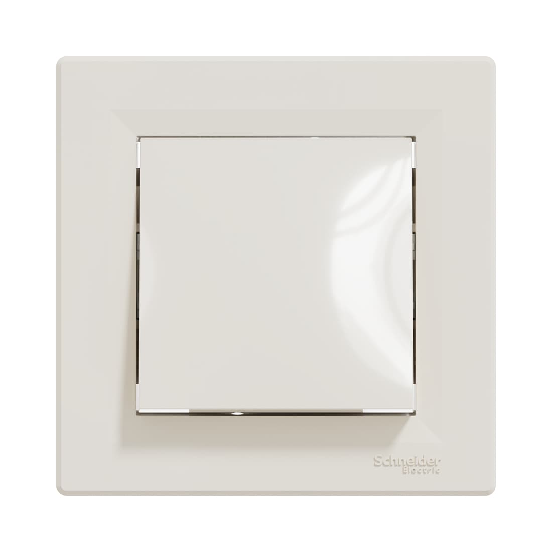 Переключатель одноклавишный, SE, EPH0400123, Asfora в сборе кремовый