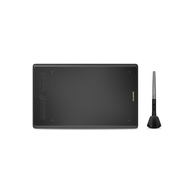 Графический планшет, Huion, H610X, Цифровая ручка:PW100, Технология пера:Пассивный электромагнитный резонанс (перо без батареи), Разрешение пера:5080 LPI, Чувствительность к давлению:8192уровня, Поддержка наклона:±60°, Чувствительная высота:10mm, Report Rate:220PPS, Точность:±0.3mm, Клавиш:8, Черный
