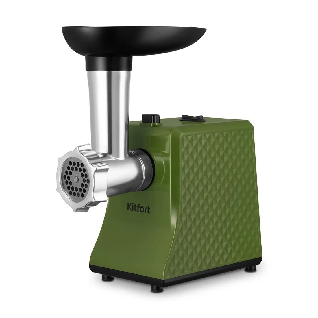 Мясорубка, Kitfort, КТ-2124, Мощность номинальная 250 Вт, Мощность при блокировке вала 800 Вт, Производительность 1,2 кг/мин, Уровень шума <85 дБ, Длина шнура 0,8 м , Цвет зеленый